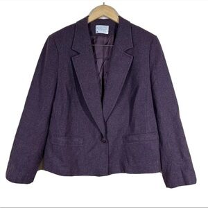 Vintage Pendleton Blazer 100% Virgin Wool Purple Women’s Size‎ 38 Medium